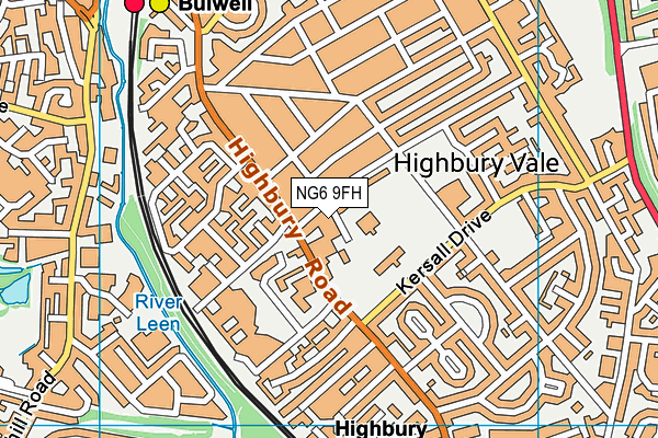Mellish Sports Centre map (NG6 9FH) - OS VectorMap District (Ordnance Survey)