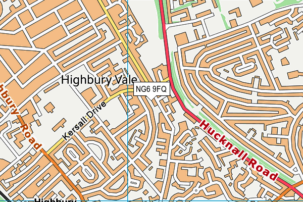 NG6 9FQ map - OS VectorMap District (Ordnance Survey)