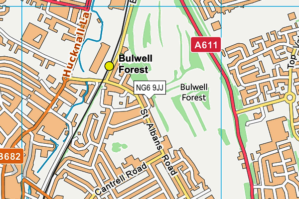 NG6 9JJ map - OS VectorMap District (Ordnance Survey)