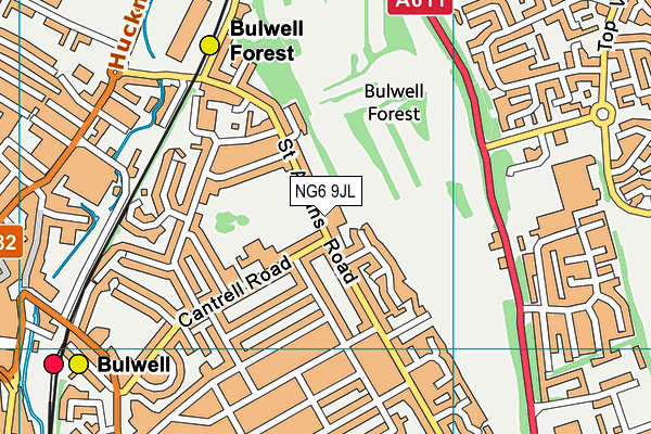 NG6 9JL map - OS VectorMap District (Ordnance Survey)