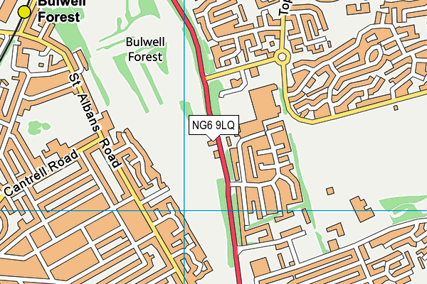 NG6 9LQ map - OS VectorMap District (Ordnance Survey)
