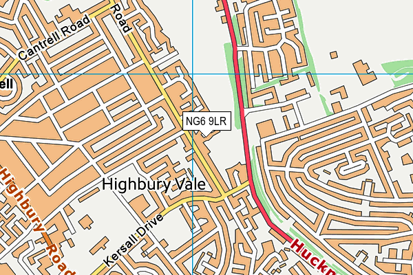 NG6 9LR map - OS VectorMap District (Ordnance Survey)