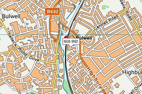 NG6 9ND map - OS VectorMap District (Ordnance Survey)