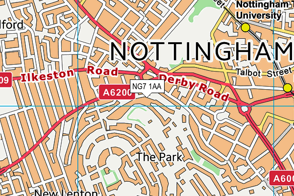 Map of NOTTINGHAM BURGUNDY SUPPLIERS LIMITED at district scale