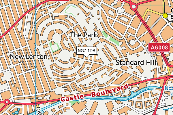 NG7 1DB map - OS VectorMap District (Ordnance Survey)