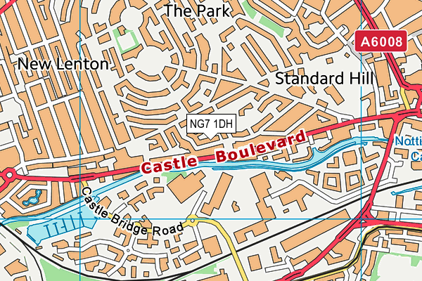 NG7 1DH map - OS VectorMap District (Ordnance Survey)