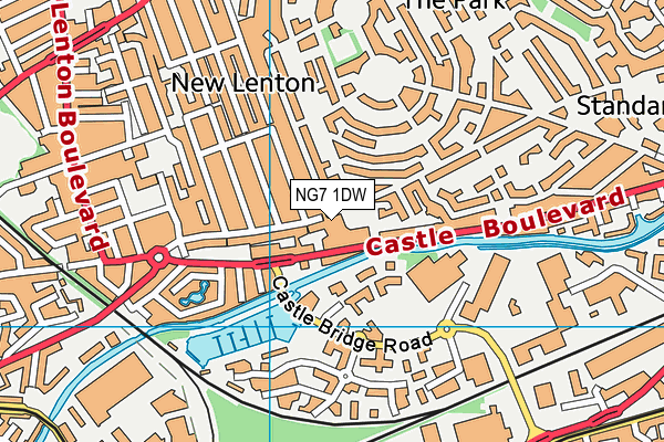 NG7 1DW map - OS VectorMap District (Ordnance Survey)