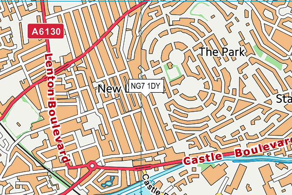 NG7 1DY map - OS VectorMap District (Ordnance Survey)