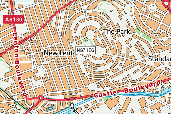 NG7 1EG map - OS VectorMap District (Ordnance Survey)