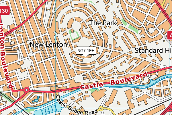 NG7 1EH map - OS VectorMap District (Ordnance Survey)