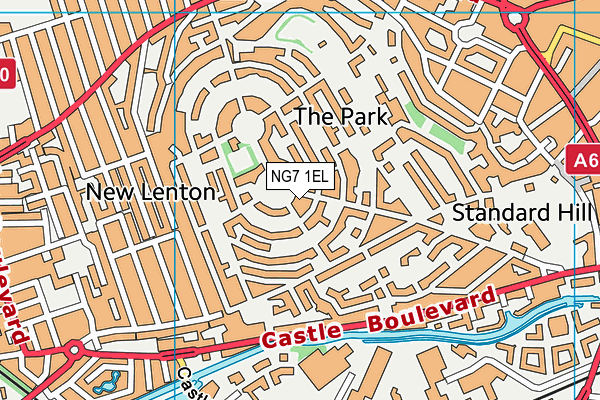 NG7 1EL map - OS VectorMap District (Ordnance Survey)