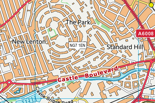 NG7 1EN map - OS VectorMap District (Ordnance Survey)