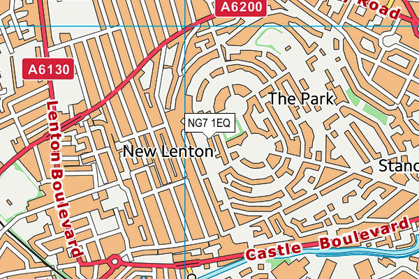 NG7 1EQ map - OS VectorMap District (Ordnance Survey)