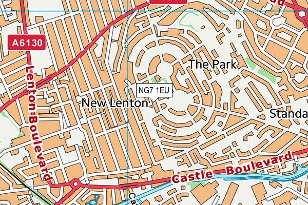 NG7 1EU map - OS VectorMap District (Ordnance Survey)