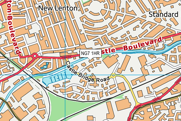 NG7 1HR map - OS VectorMap District (Ordnance Survey)