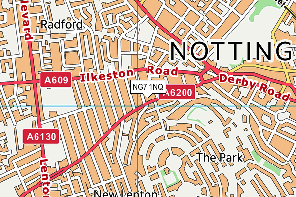 NG7 1NQ map - OS VectorMap District (Ordnance Survey)