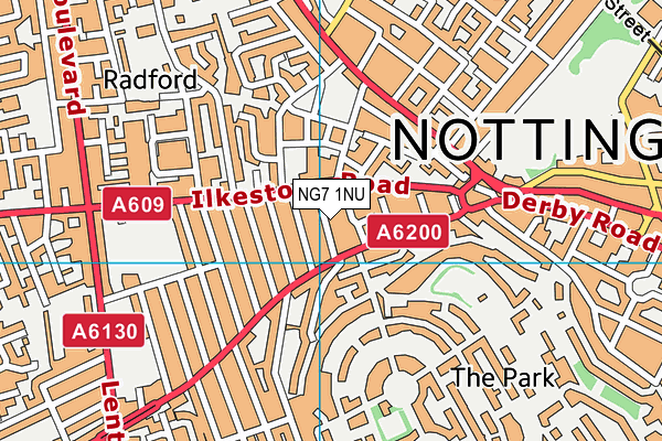 NG7 1NU map - OS VectorMap District (Ordnance Survey)