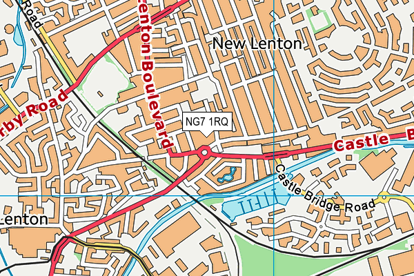 The Lenton Centre map (NG7 1RQ) - OS VectorMap District (Ordnance Survey)