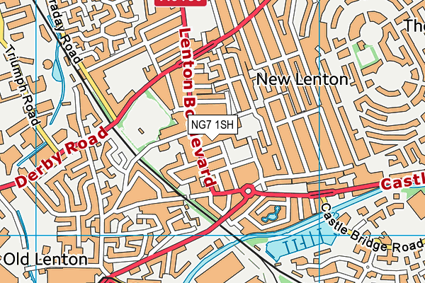 NG7 1SH map - OS VectorMap District (Ordnance Survey)