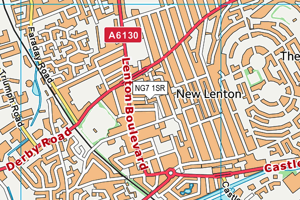 NG7 1SR map - OS VectorMap District (Ordnance Survey)