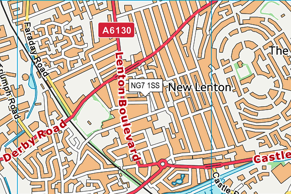 NG7 1SS map - OS VectorMap District (Ordnance Survey)