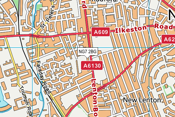NG7 2BG map - OS VectorMap District (Ordnance Survey)