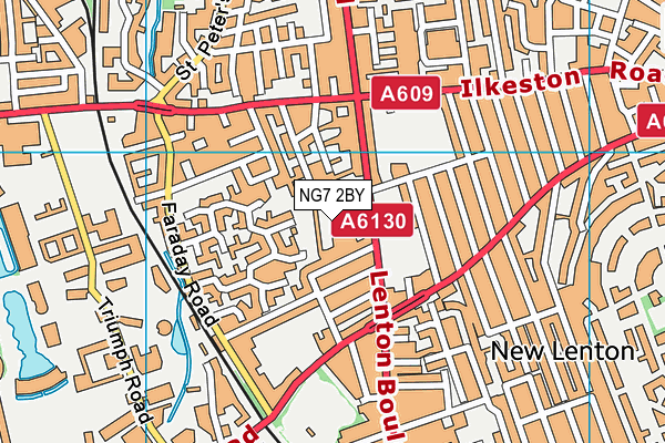NG7 2BY map - OS VectorMap District (Ordnance Survey)