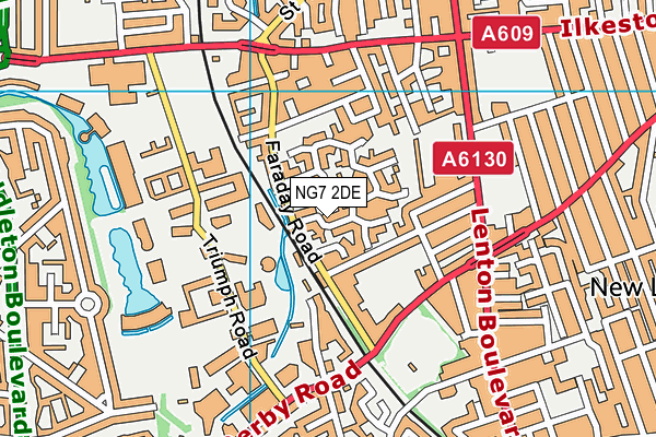 NG7 2DE map - OS VectorMap District (Ordnance Survey)