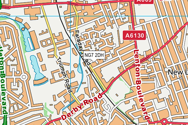 NG7 2DH map - OS VectorMap District (Ordnance Survey)