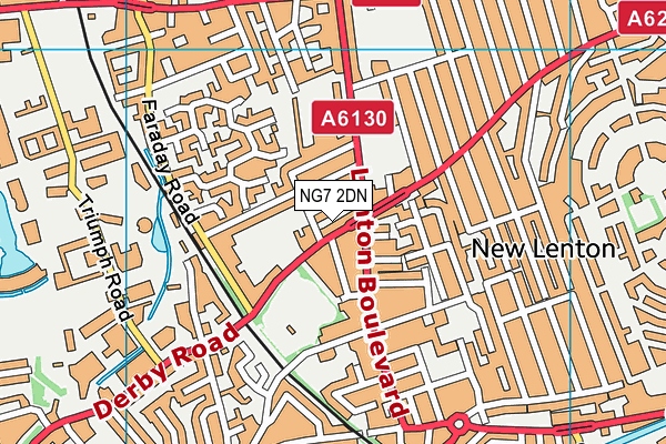 NG7 2DN map - OS VectorMap District (Ordnance Survey)