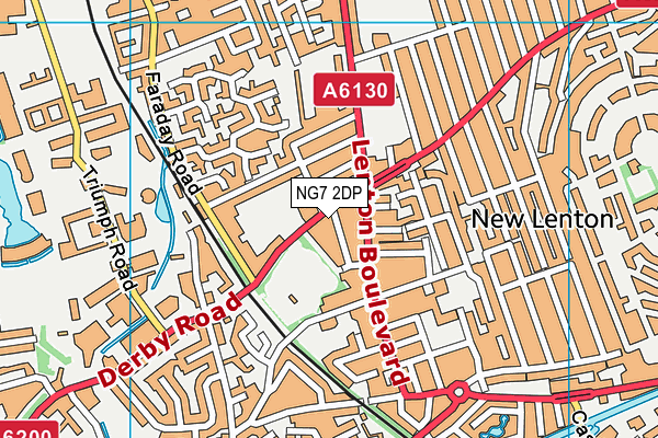 NG7 2DP map - OS VectorMap District (Ordnance Survey)