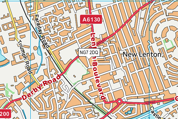 NG7 2DQ map - OS VectorMap District (Ordnance Survey)