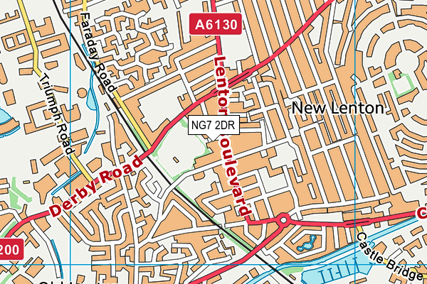 NG7 2DR map - OS VectorMap District (Ordnance Survey)