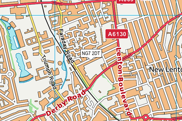 NG7 2DT map - OS VectorMap District (Ordnance Survey)