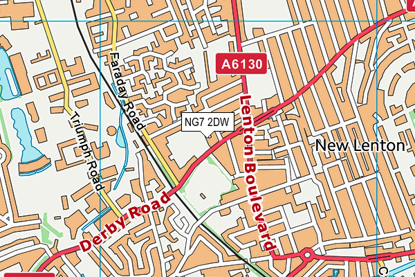 NG7 2DW map - OS VectorMap District (Ordnance Survey)