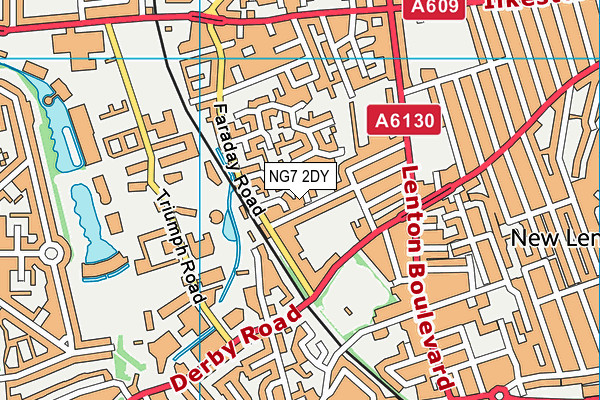 NG7 2DY map - OS VectorMap District (Ordnance Survey)