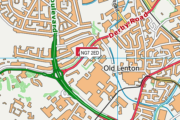 NG7 2ED map - OS VectorMap District (Ordnance Survey)