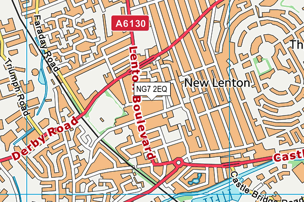 NG7 2EQ map - OS VectorMap District (Ordnance Survey)