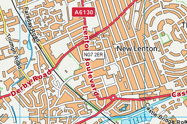 NG7 2ER map - OS VectorMap District (Ordnance Survey)