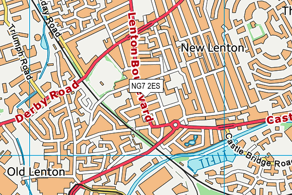 NG7 2ES map - OS VectorMap District (Ordnance Survey)