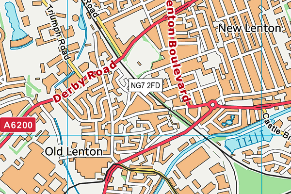 NG7 2FD map - OS VectorMap District (Ordnance Survey)