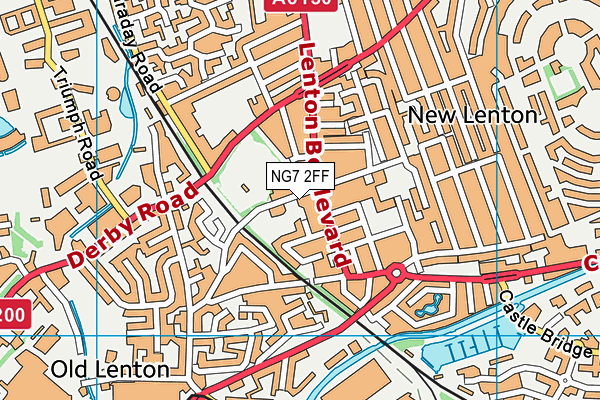 NG7 2FF map - OS VectorMap District (Ordnance Survey)