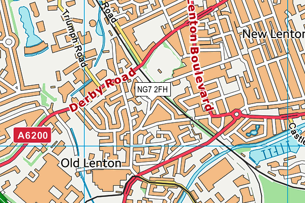 NG7 2FH map - OS VectorMap District (Ordnance Survey)