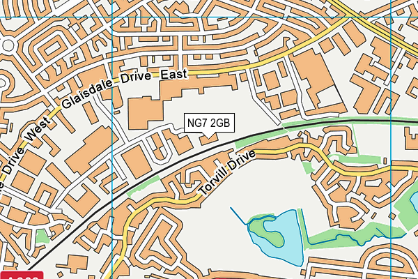 NG7 2GB map - OS VectorMap District (Ordnance Survey)