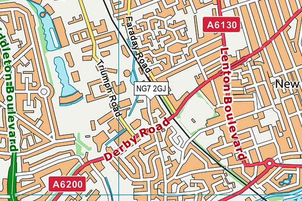 NG7 2GJ map - OS VectorMap District (Ordnance Survey)