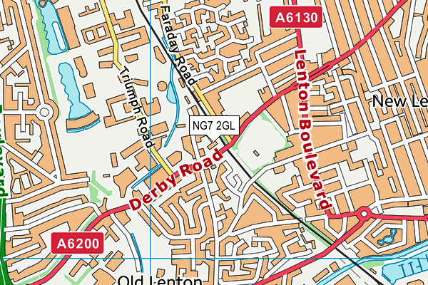 NG7 2GL map - OS VectorMap District (Ordnance Survey)