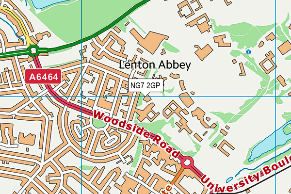 NG7 2GP map - OS VectorMap District (Ordnance Survey)