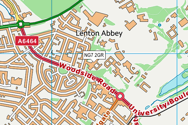 NG7 2GR map - OS VectorMap District (Ordnance Survey)