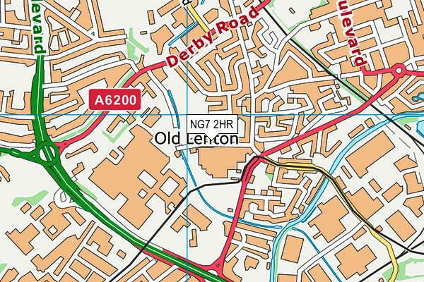 NG7 2HR map - OS VectorMap District (Ordnance Survey)