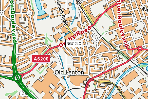 NG7 2LQ map - OS VectorMap District (Ordnance Survey)